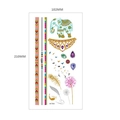 Gold and colorful metallic elephant and mandala temporary tattoo sticker sheet, 102x210mm - Gold Color Elephant Necklace Gems (MT-32)