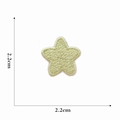 Detailed view of a 2.2cm green star embroidery patch with precise size measurements - 7#-Green Star Patch