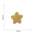 Vue détaillée d'un écusson brodé étoile dorée avec dimensions de 2,2 cm par 2,2 cm - 16#-Écusson Brodé Étoile Dorée