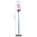 Rainbow plated stainless steel fork with 21.5cm long handle for elegant dining - Dinner Fork / AB Color