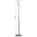 Polished silver stainless steel steak knife, 22cm long, with sleek ergonomic handle - Dinner Knife / Silver