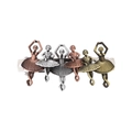 Vintage steampunk hair clip featuring six bronze ballet dancers with detailed textures - Ballet Dancers