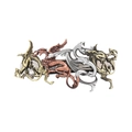 Retro Steampunk Haarspangen mit drei Drachen in Gold Bronze und Silber Optik - Drache
