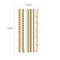 Metallic gold and silver geometric temporary tattoo stickers sheet for parties - Gold Silver Squares Dots Abstract (MT-11)
