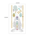 Metallic gold temporary tattoo with dreamcatcher and yoga chakra designs, 102x210mm size - Yoga Dreamcatcher Quotes (MT-28)
