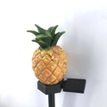 Solar powered garden stake light featuring a realistic pineapple resin model design - Pineapple Stake