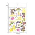 Tatouages temporaires licorne et arc-en-ciel pour enfants avec design coloré pailleté - Dorure à l'Or Licorne (WE-015)