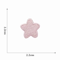 Detail showing pink star embroidery patch with 2.2cm dimensions on white background - 8#-Pink Star Patch