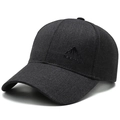 Dunkelgraue Baseballkappe für Herren mit Berg-Logo und klassischer Twill-Struktur - Dunkelgrau