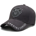 Cappellino tattico grigio scuro con insegna ricamata US Army Special Forces - Regolabile / Grigio