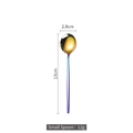 Rainbow plated stainless steel small spoon with 13cm length for coffee and dessert - Tea Spoon / AB Color