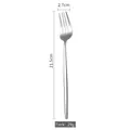 Polished silver stainless steel dinner fork 21.5cm length and 2.7cm width dimensions - Dinner Fork / Silver