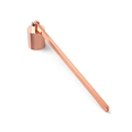 Elegant rose gold stainless steel candle snuffer with long handle and cylindrical bell hood - Rose Gold