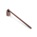 Antique bronze stainless steel candle snuffer with brushed metal finish on white background - Red Bronze