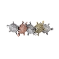Steampunk turtle hair clips in assorted silver, copper, and gold metallic finishes - Turtles