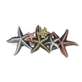 Vintage steampunk starfish hair clip with assorted gold, silver and bronze metal finishes - Starfish