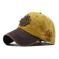 Berretto da baseball vintage con toppa a foglia d'acero e ricamo Canada in giallo e marrone - Giallo