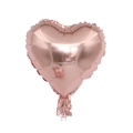Rose gold heart-shaped aluminum foil balloon with metallic finish for party decoration - 10 Inch Rose Gold Heart