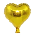 Golden heart-shaped foil balloon for wedding and birthday party decorations - 10 Inch Gold Heart
