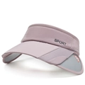 Light purple top-empty sun hat with wide pull-out brim and breathable mesh sport fabric - Pink