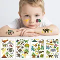 Tatouages temporaires de dinosaures pour enfants avec T-Rex pour fêtes et anniversaires - Lot Dinosaure Doré (Aléatoire)