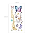 Golden butterfly and musical note temporary tattoo stickers sheet size 102x210mm - Colorful Butterflies Music Notes (MT-33)
