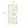 Gold and silver metallic waterproof temporary tattoo stickers with anchor and feather patterns - Gold Silver Crosses Anchors Snakes Floral (MT-19)