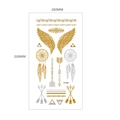 Metallic gold and silver temporary tattoo sheet with bohemian dreamcatcher and tribal patterns - Gold Silver Wings Dreamcatcher Geometric (MT-20)