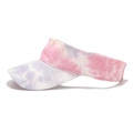 Summer tie-dye open-top sun visor hat for women in pink and purple canvas material - Adjustable / Tie-Dye Pink