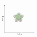 Petit écusson étoile brodé vert avec bord blanc 1.4cm patch adhésif pour vêtements enfants - 17#-Petit Écusson Brodé Étoile Verte