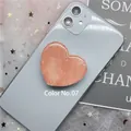 Pink marble heart-shaped expandable phone socket grip in color variant number 07 - 07 Heart Marble Series-Light Pink