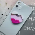 Pink and purple marble pattern heart-shaped expanding phone grip stand for smartphones - 11 Heart Marble Series-Pink Purple Texture