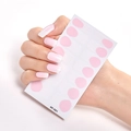 Pink and white gradient French style nail stickers set, model AF-021 with 14 adhesive tips - AF-021 (Pink White Gradient/French)