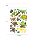 Tatuaggi temporanei di dinosauri per bambini con T-Rex e Triceratops dorati al laser - Stampa a Caldo Oro Dinosauro (WE-010)