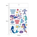 Tatouages temporaires sirène pour enfants avec effet holographique doré et animaux - Sirène Laser (WE-001)