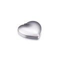 Colgante de corazón de plata pulida en acero inoxidable para joyería DIY - 16mm / Color Acero