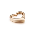 Colgante de corazón asimétrico hueco en acero inoxidable oro rosa para collares DIY - 16mm / Dorado