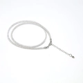 Silver mesh bracelet filled with sparkling crystals featuring an adjustable lobster clasp - Necklace / Platinum Tone (Crystal Filled)