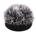 Berretto docker mimetico con parrucca grigia creativa per hip-hop e cosplay - M (56-58cm) / Nero + Grigio