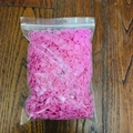 Pink plastic stitch markers for knitting and crochet DIY in a clear zip-lock bag - Purple Pink