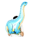 Large light blue long-neck dinosaur foil balloon for birthday party decorations - Large Blue Long-Neck Dinosaur