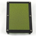 Black frame 3D pin art toy with yellow plastic pins for creative desk sculpture - Green
