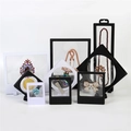 Black and white floating jewelry display frames with transparent PE film in various sizes - 90*90*20mm / Black