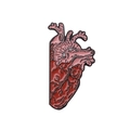 Broche épingle cœur anatomique émaillé en rouge et rose pour accessoire de veste - Style Cœur (CC1127)