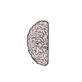 Broche en émail cerveau rose pour accessoire de mode médicale sur fond blanc - Style Cerveau (CC1126)