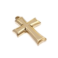 Colgante de cruz de acero inoxidable dorado para accesorios de joyería religiosa DIY - Dorado