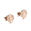 Pendientes de árbol de la vida en oro rosa con un elegante diseño octogonal - Oro rosa