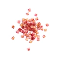 Flat square TILA glass beads with double holes in translucent red and orange gradient - BKH-9 (Orange Red Gradient)