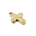 Gedetailleerde gouden metalen kruishanger met fijne textuur voor DIY sieraden maken - Goud