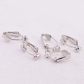 Five pieces of silver DIY metal ear clip converters for non-pierced earrings - U-Shaped Ear Clip No Needle Cutting Bullet Head / Steel